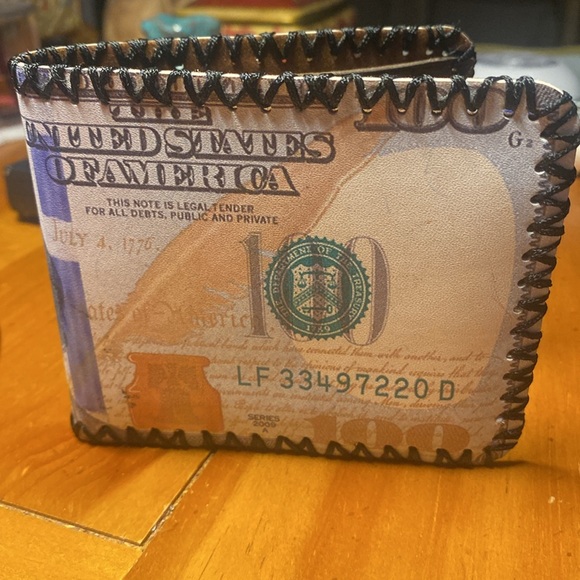 Unbranded Other - Men’s US Dollar Bill Bi-Fold Wallet Vegan Leather Credit Cards Identification